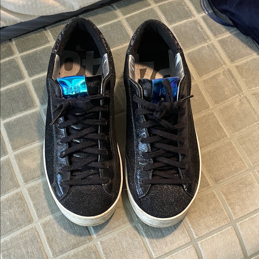 P448 Black Glitter Women’s  Sneakers